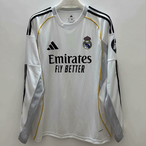 25-26 RMA Home Long Sleeve Soccer Jersey(长袖)