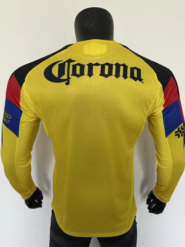 25-26 Club America Home Long Sleeve Player Version Soccer Jersey