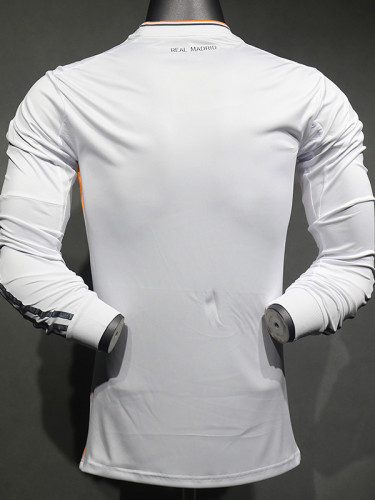 2013-2014 RMA Home Player Version 长袖球员 Long Sleeve Retro Soccer Jersey