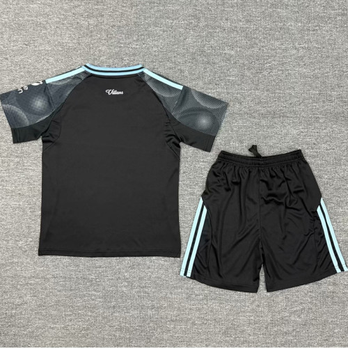 25-26 Aston Villa Away Kids Soccer Jersey