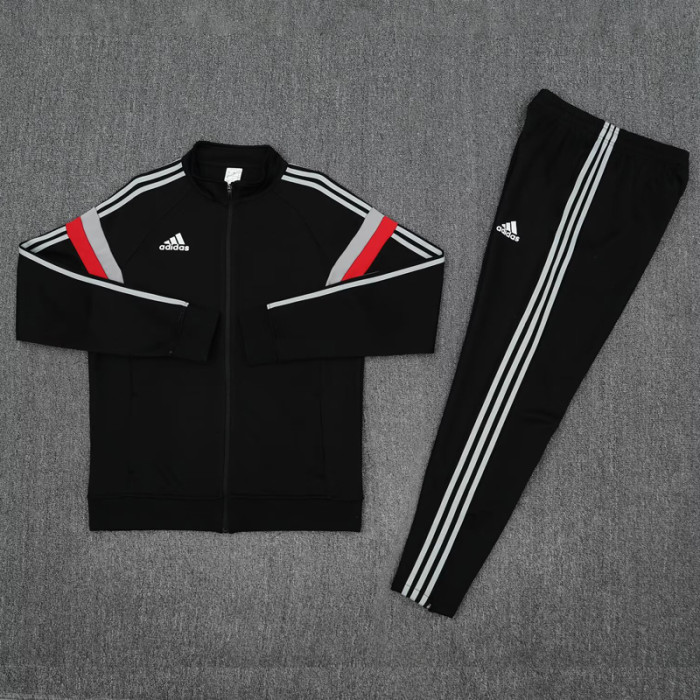 2025 AD Black Jacket Tracksuit #2314
