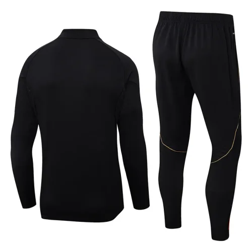 2025-26 Lyon Black Half Pull Tracksuit (半拉链）