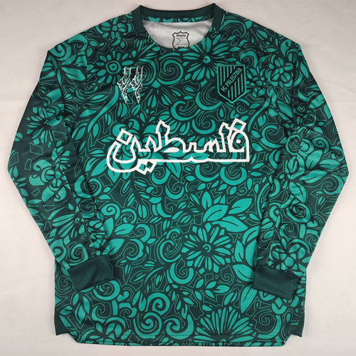 2025-26 Palestina FC Green Long Sleeve Training shirts(阿拉伯文)(长袖）