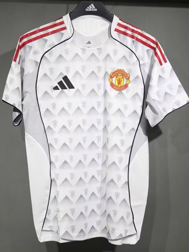 2025-26 Man Utd Grey White Special Edition Player Version Training shirts