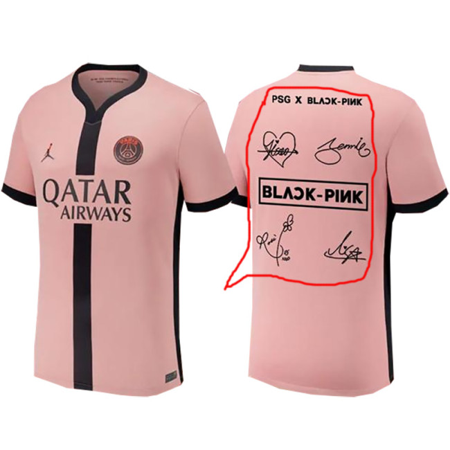 2024-25 PSG Third Print PSG X Black-Pink Fans SoccerJersey