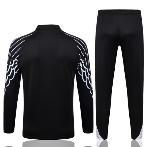 25-26 PSG Jordan Black Kids Half Pull Tracksuit #E25132(童装)(半拉链)