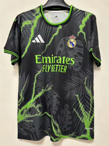 2025-26 RMA Black Special Edition Fans Training Shirts(闪电)