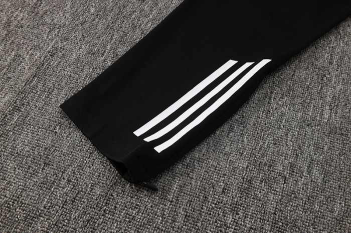 2025 AD Black Half Pull Tracksuit (半拉链)