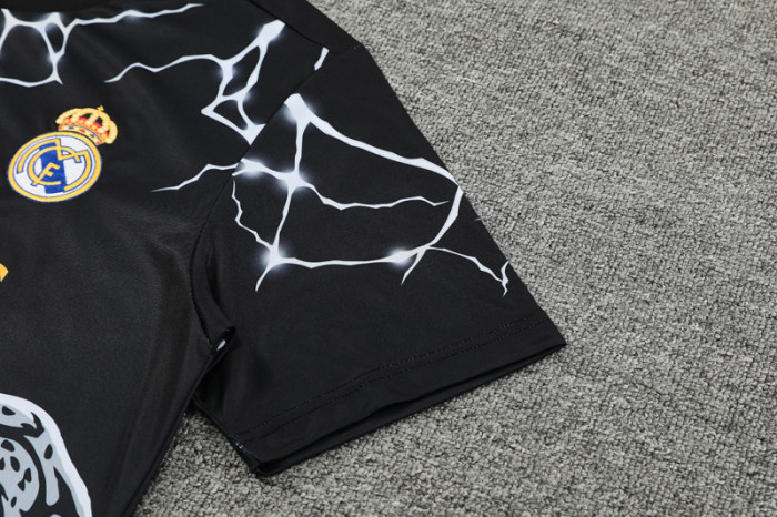 24-25 RMA Black white Training Short Suit #豹