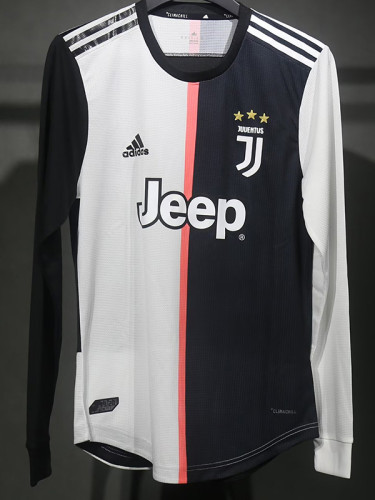 2019-2020 JUV Home Player Version 长袖球员 Long Sleeve Retro Soccer Jersey