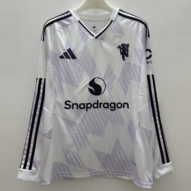 2025-26 Man Utd Away Long Sleeve Soccer Jersey (长袖）