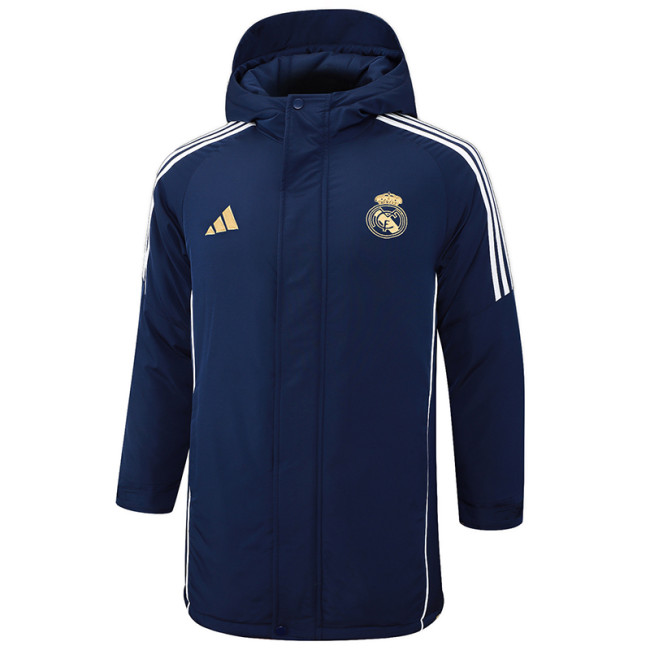 24-25 RMA Royal Blue Hooded Windbreaker Fabric Cotton Coat #G210(金标)