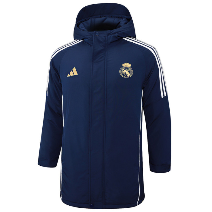 24-25 RMA Royal Blue Hooded Windbreaker Fabric Cotton Coat #G210(金标)