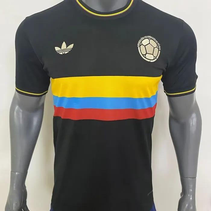 2024 Colombia Black 100th Anniversary Fans Soccer Jersey