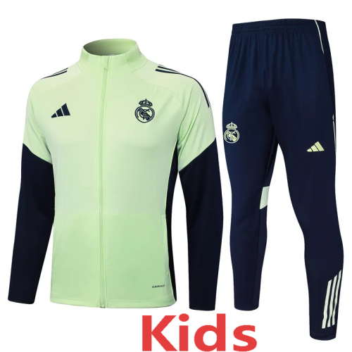 2025-26 RMA Light green Kids Jacket Tracksuit#E2563(童装)