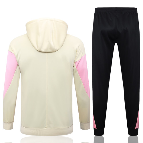 24-25 PSG Jordan Khaki Hoodie Jacket Tracksuit #F563