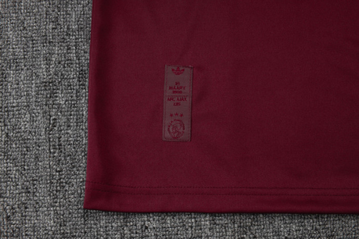 25-26 Ajax Jujube red Half Pul Tracksuit #B2540(半拉链)