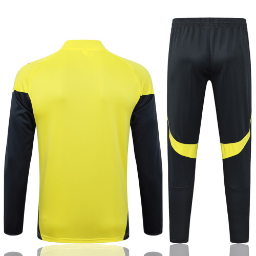 2025-26 RMA Yellow Kids Half Pull Tracksuit #E25114(童装)(半拉链)