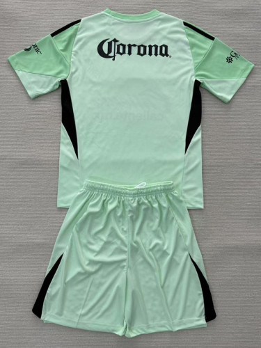 2025-26 Club America Light green GoalKeeper Kids Soccer Jersey