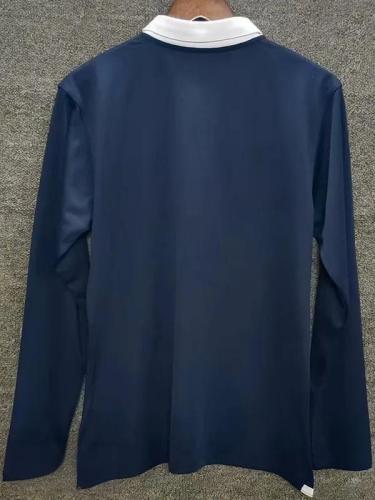 2014 France Home Long Sleeve Retro Soccer Jersey (长袖)