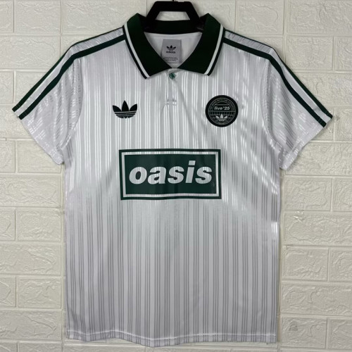 2025 Ad Oasis Joint Edition White Polo Short Sleeve (绿广告)
