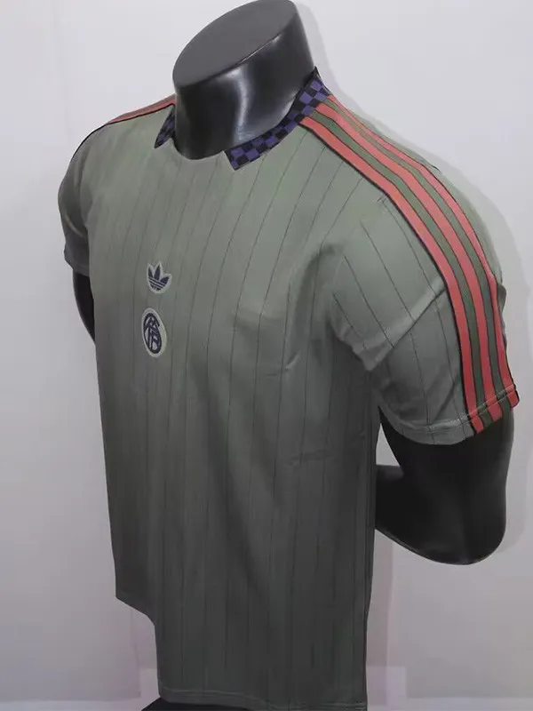 2025-26 Bayern Green Grey Casual Edition Player Version Training shirts