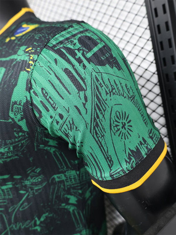 24-25 Brazil Green Black Special Edition Player Version Soccer Jersey