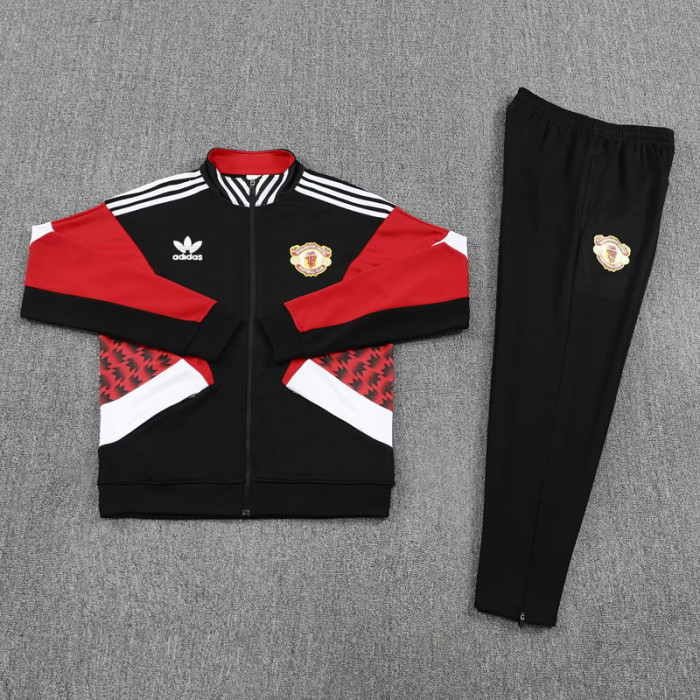 25-26 Man Utd Black Red Jacket Tracksuit #F14