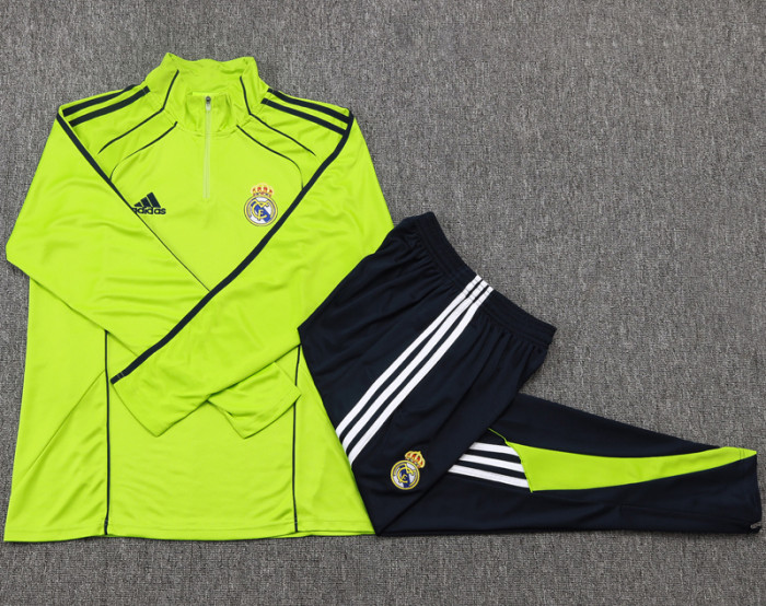 2025-26 RMA Grass green Half Pull Tracksuit #B2545(半拉链）