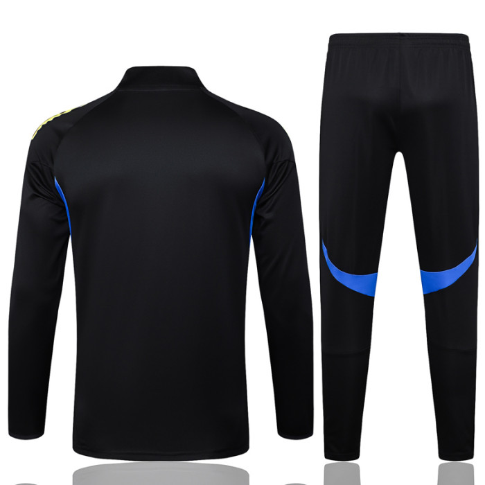 2025-26 Man Utd Black Kids Half Pull Tracksuit#E2554(童装)(半拉链)