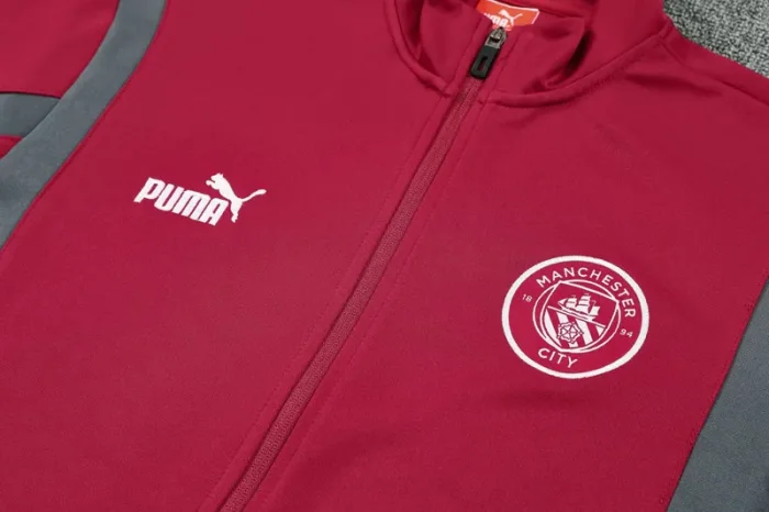 25-26 Man City Red Jacket Tracksuit