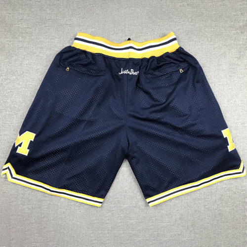 Michigan Dark blue City Edition Top Quality NBA Pocket Pants * 密歇根