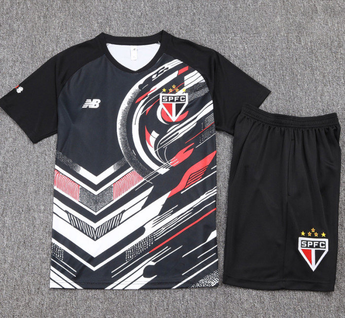 2025-26 Sao Paulo Black Training Short Suit #D25162