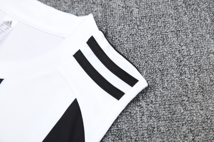 2025 AD White black Tank top and shorts suit