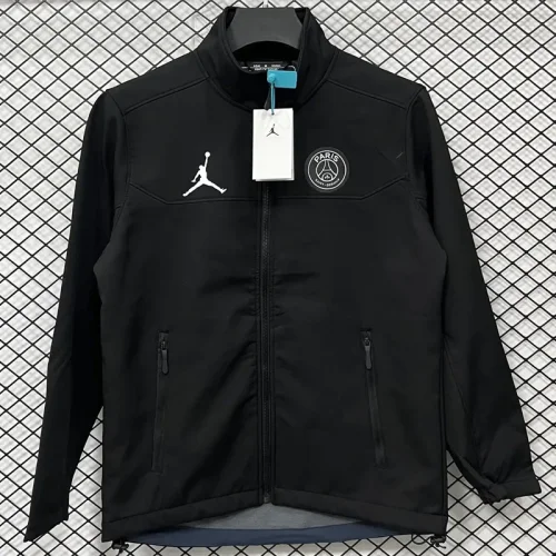 2025-26 PSG Jordan Black Outdoor Jackets #RK901软料