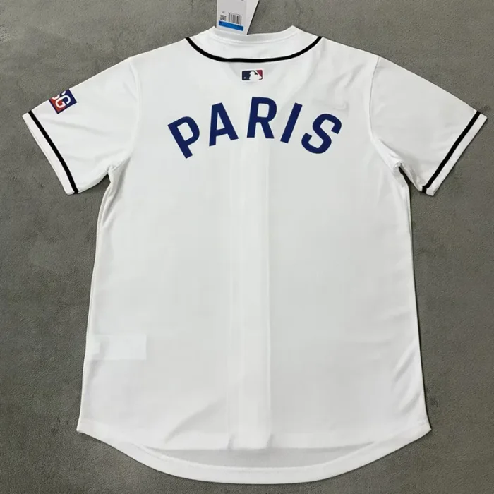25-26 PSG White Casual Edition Baseball Jersey