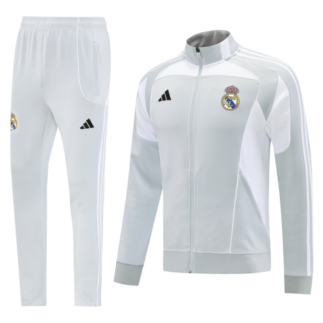 2025-26 RMA Light gray Jacket Tracksuit #07