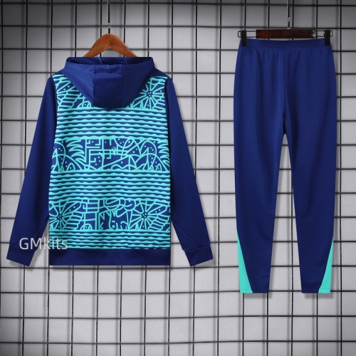 24-25 Brazil Blue Hoodie Tracksuit (卫衣套装)