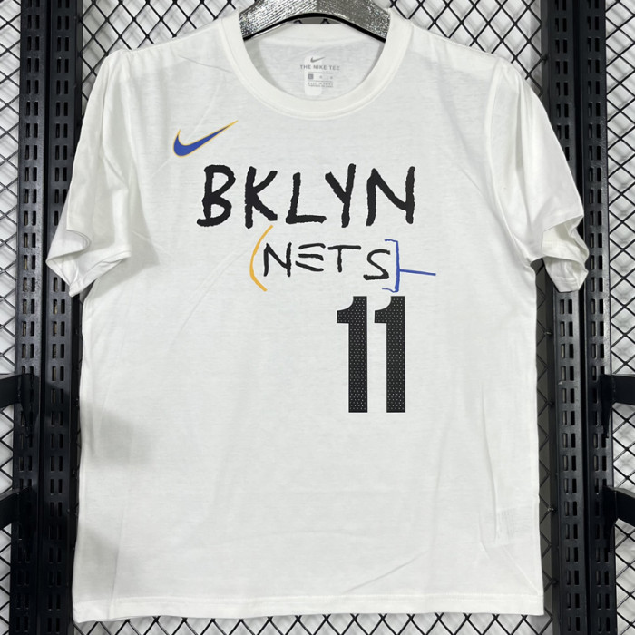 T252 NETS IRVING #11 White High Quality Casual T-Shirt