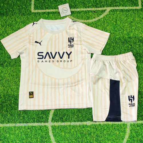 2025-26 Al-Hilal Club World Cup Away Kids SoccerJersey