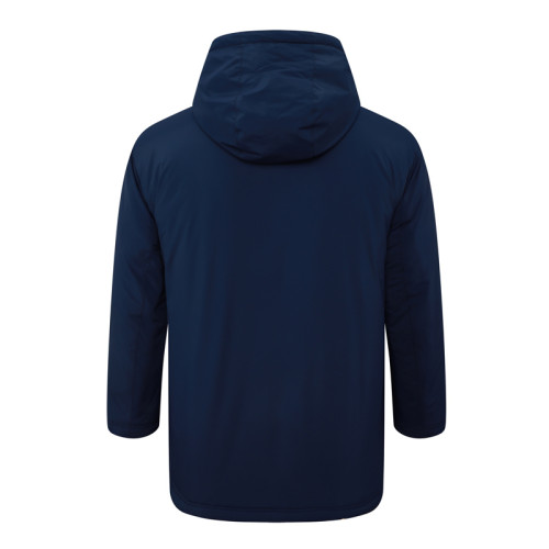 24-25 Royal Blue Hooded Windbreaker Fabric Cotton Coat #G263光板