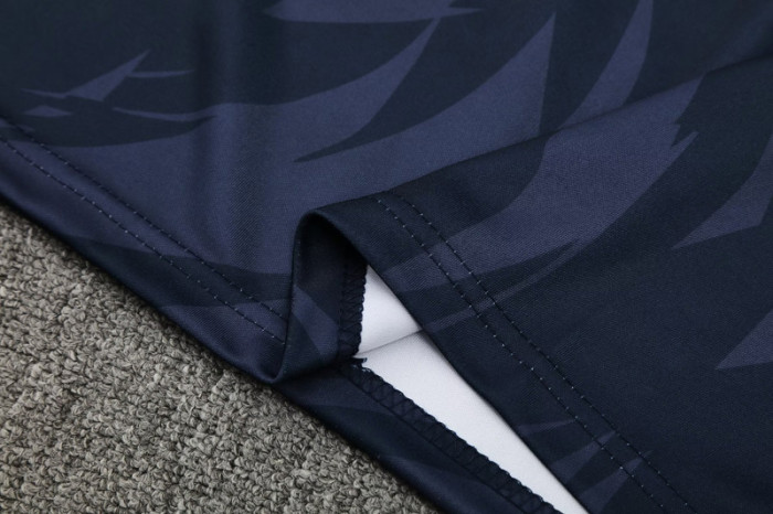 2025-26 Cameroon Royal blue Half Pull Tracksuit(半拉链）