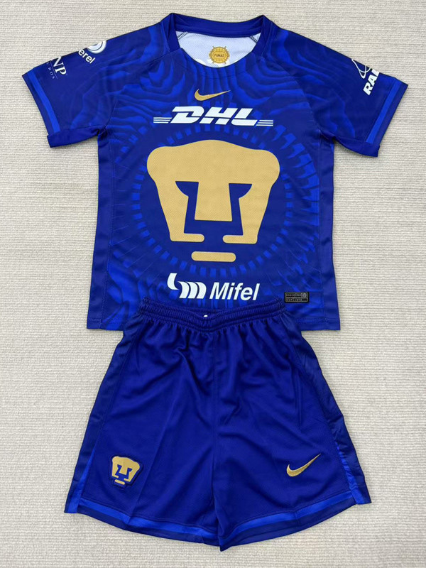 2025-26 Pumas UNAM Away Kids Soccer Jersey