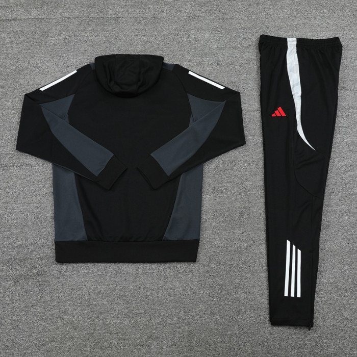 24-25 Man Utd Black Hoodie Tracksuit (卫衣套装)