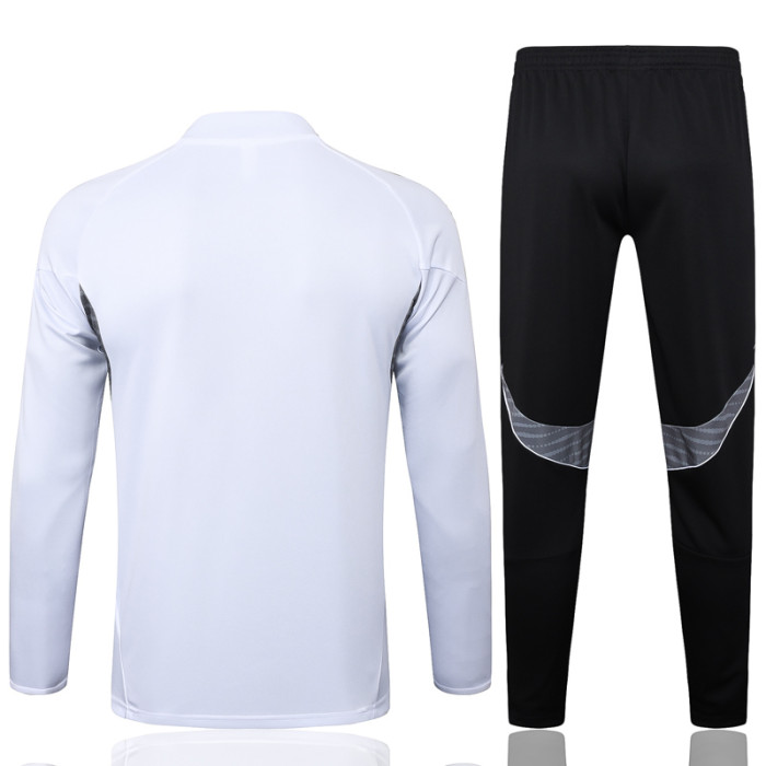 2025-26 RMA White Kids Half Pull Tracksuit #E2508(童装)(半拉链)