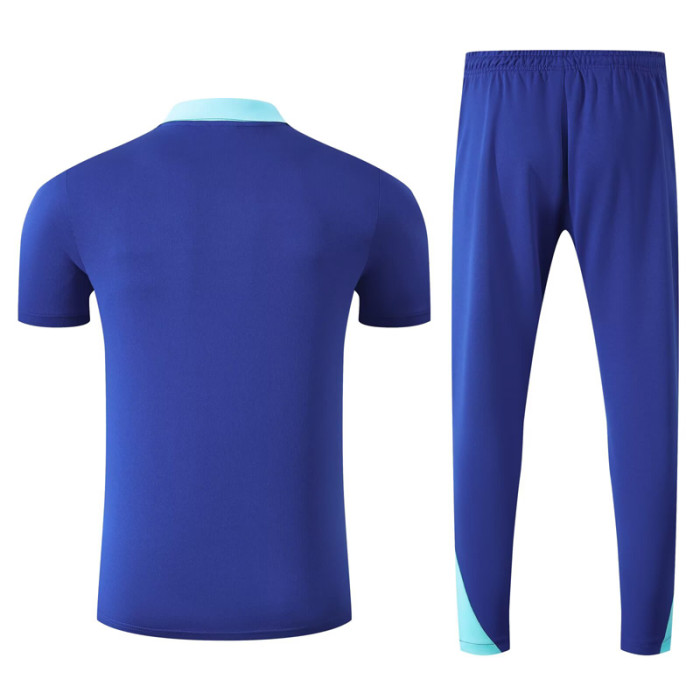25-26 Brazil Fancy blue Polo Tracksuit