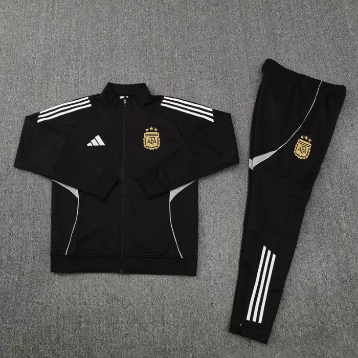 2025-26 Argentina Black Jacket Tracksuit #三星