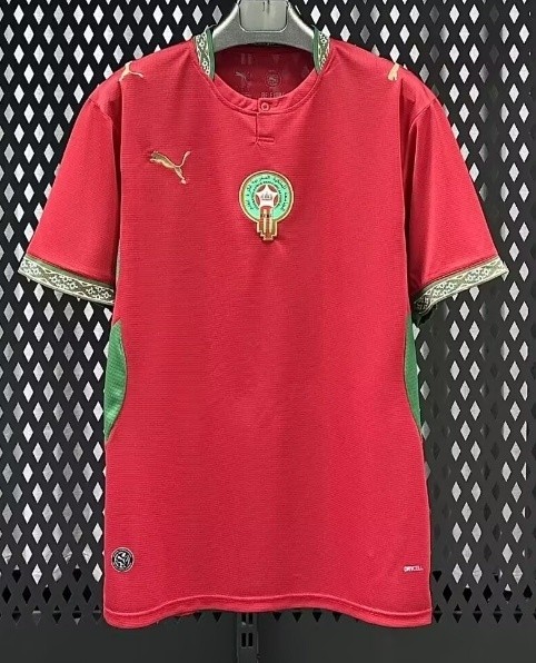 2026-27 Morocco Home Red Fans Soccer Jersey