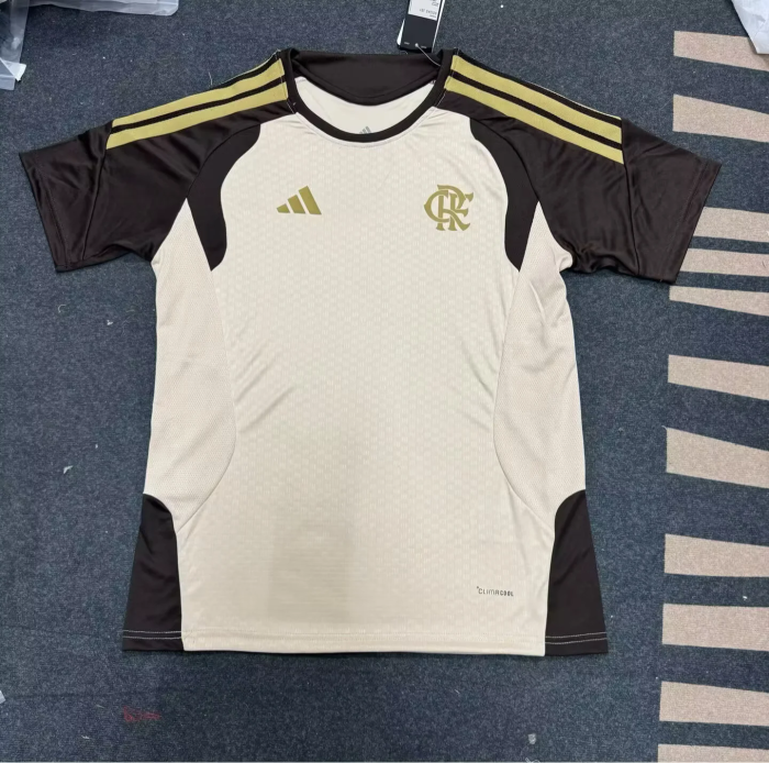 25-26 Flamengo White Training Soccer Jersey