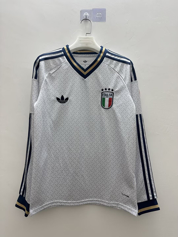 2026 World Cup Italy Away Long Sleeve Football Jersey